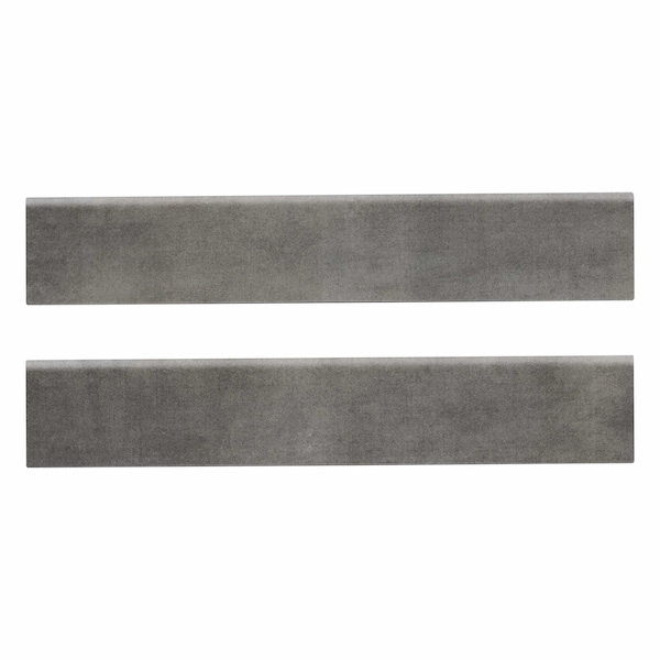 Gridscale Graphite Bullnose 3 In. X 18 In. Matte Glazed Porcelain Wall Tile, 22PK